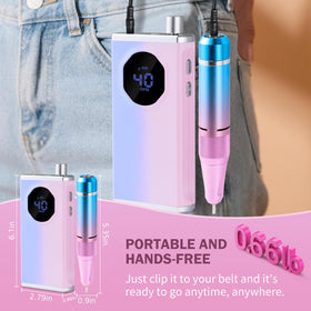KAWBIYJ nail drill with LCD display shows speed and power