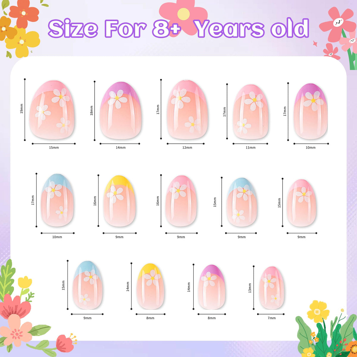 Kawyehu jelly adhesives and glue included for kid-friendly nail application