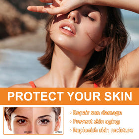 KAXIMIGEFU sunscreen being applied to the face for smooth coverage.