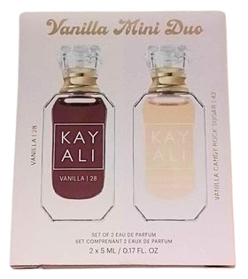 Kayali Vanilla Candy Rock Sugar 42 mini bottle for on-the-go gourmand sweetness.