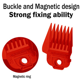Kaynway Andis guard 1-16 inch demonstrates easy snap-on sizing.