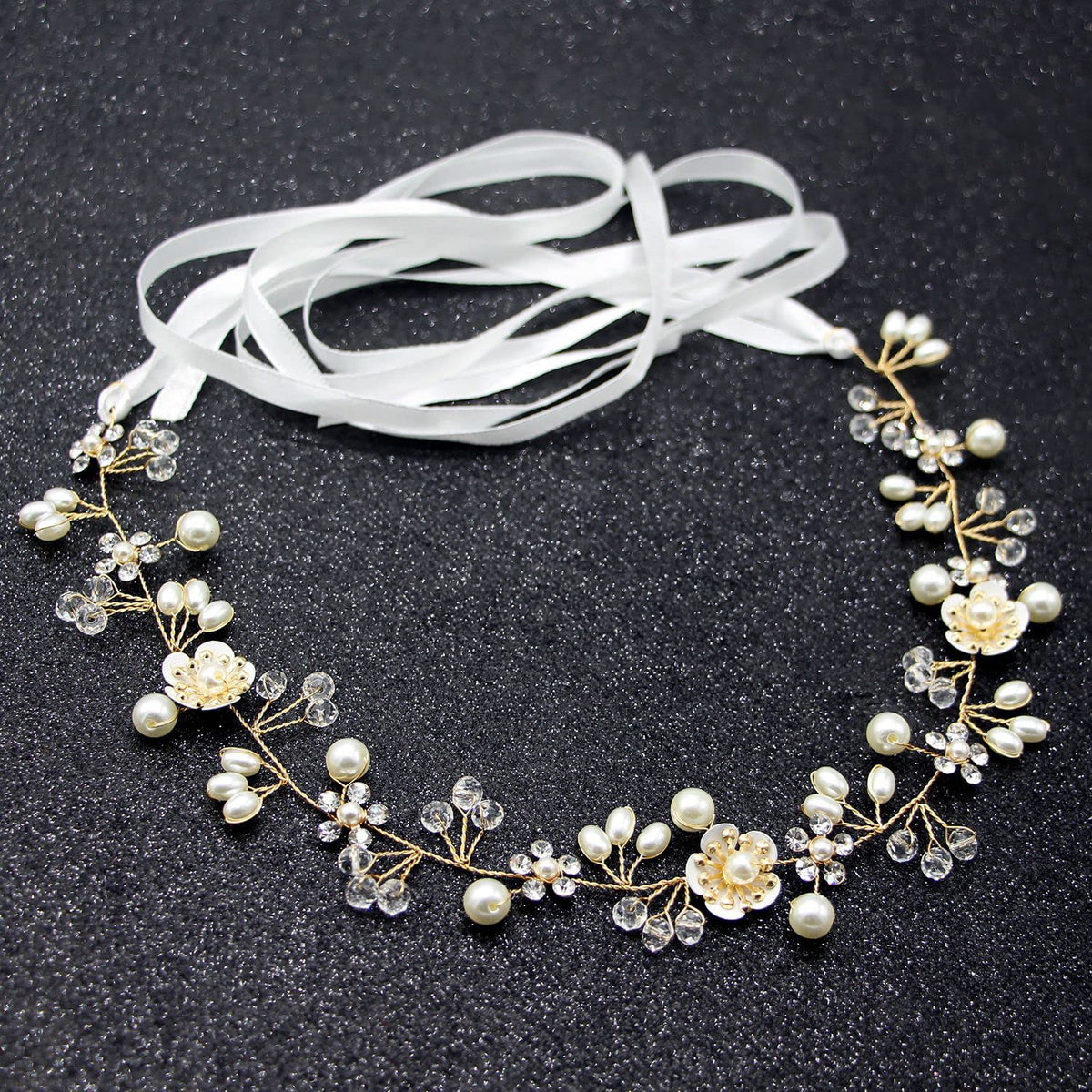 KAYZON women's headbands, elegant accessory with timeless pearl accents.
