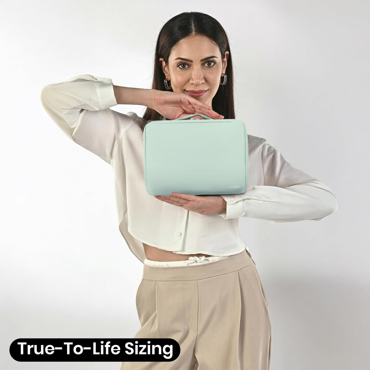 KAZAY detachable pouch inside demonstrates modular packing for essentials