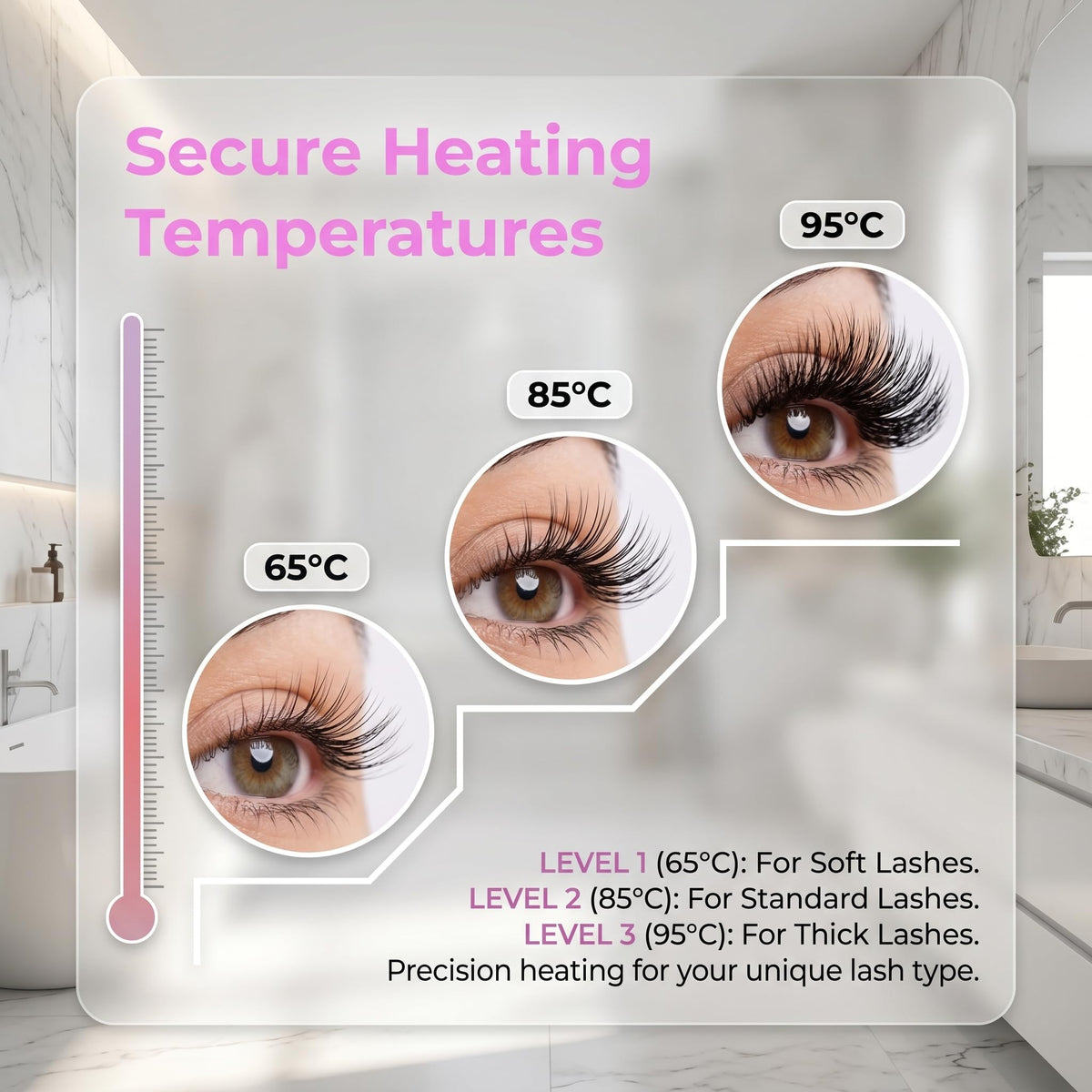 KAZLIE USB-rechargeable lash curler, quick heat in seconds for everyday use.