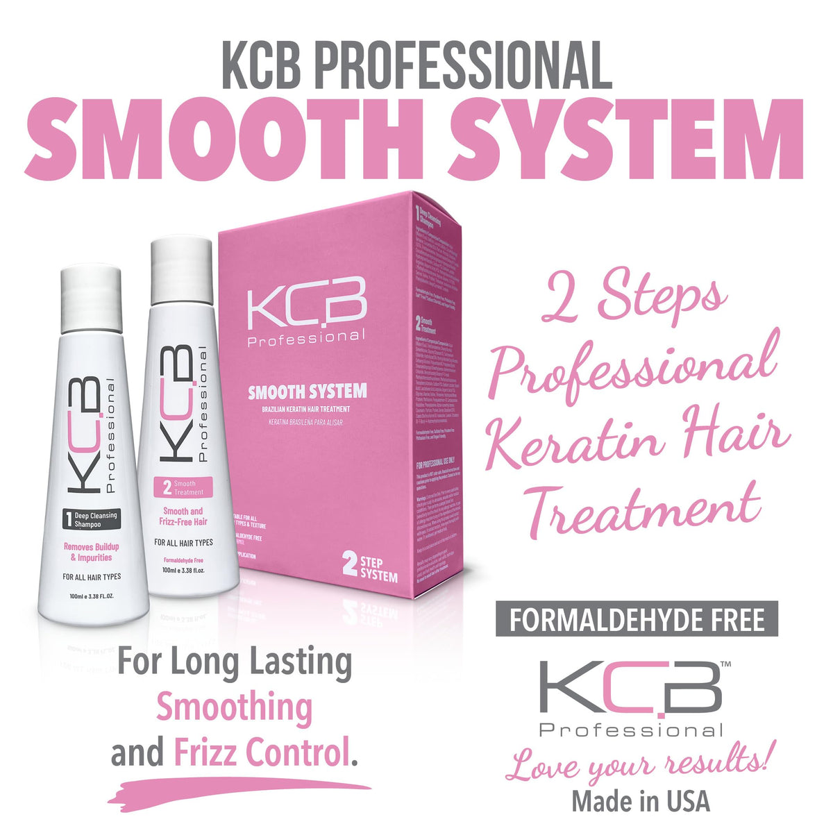KCB Professional Smooth System finished hair with smooth, frizz-free shine