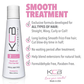 KCB Professional Smooth System Step 2 sealing delivers long-lasting straightness
