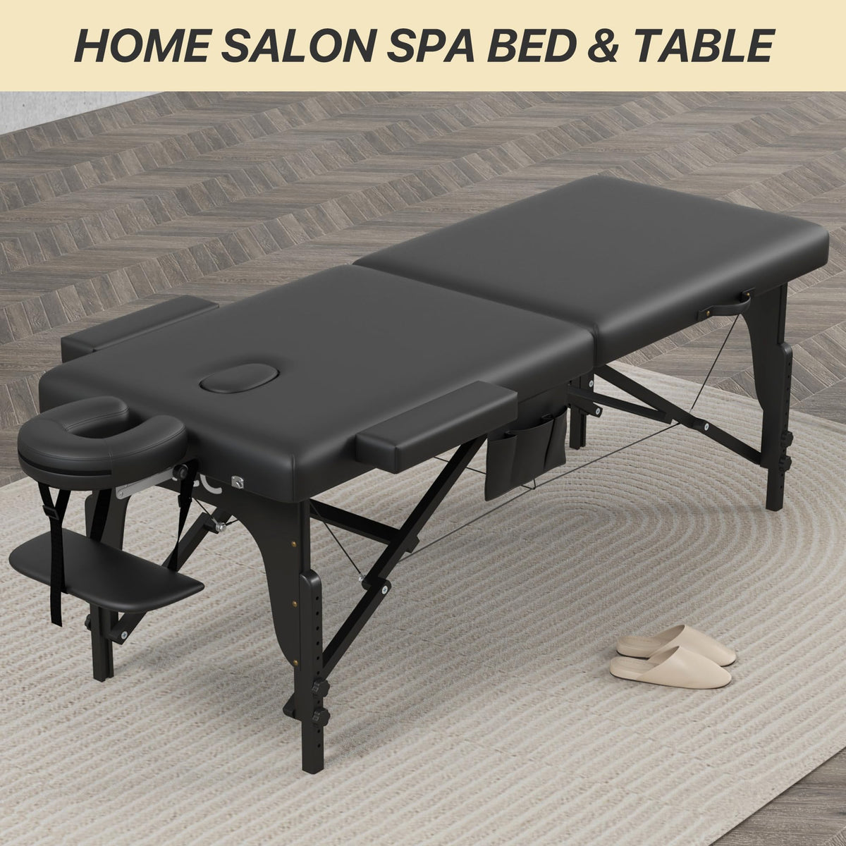 KCC Memory Foam Massage Table adjustable head rest cradle for comfort