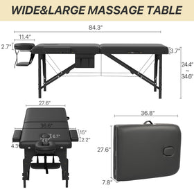 KCC Memory Foam Massage Table height adjustment for customized sessions