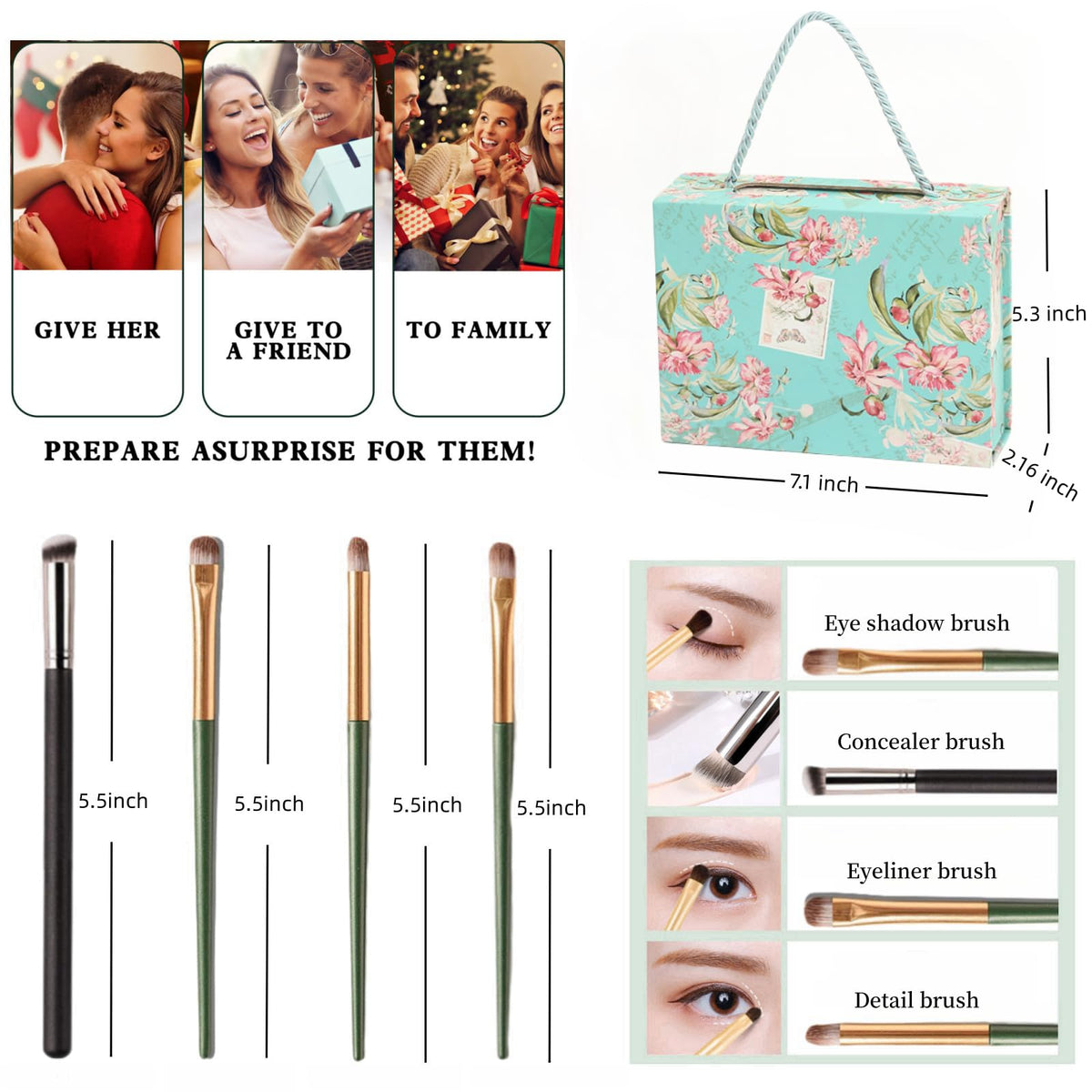 kcsciv all-in-one makeup kit teens gift packaging ready, elegant presentation for gifting