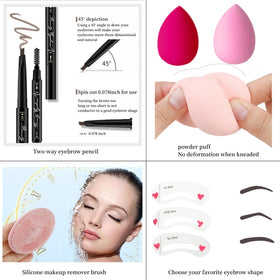 kcsciv all-in-one makeup kit teens safety-tested pigments, gentle colors for sensitive skin