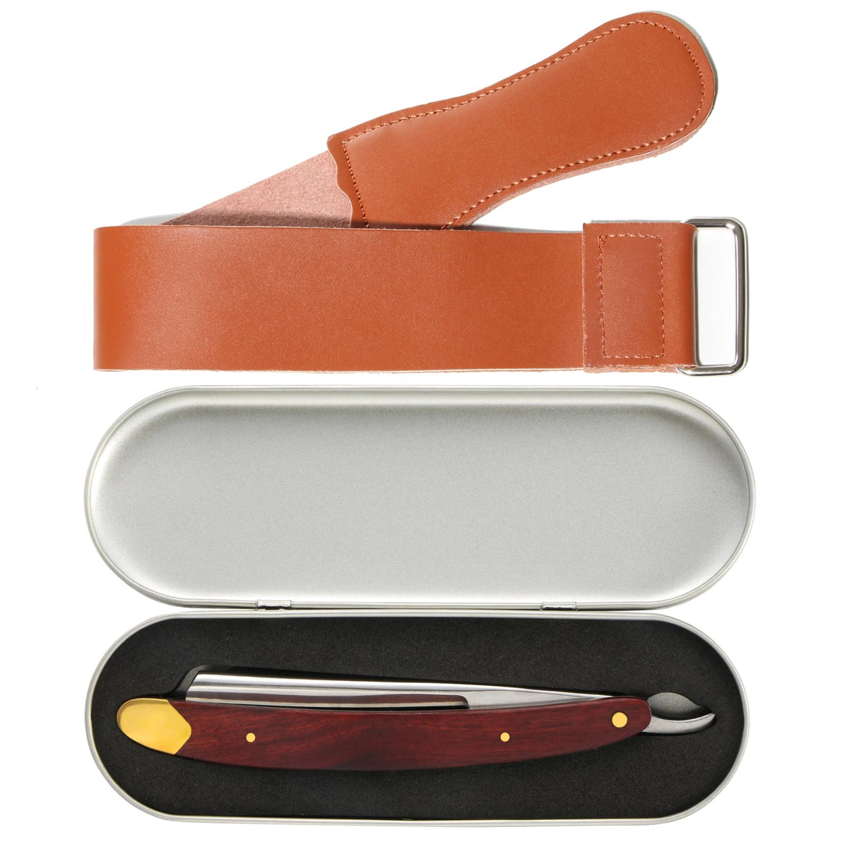 KDIMSY iron box storage keeps razor safe during travel and display.