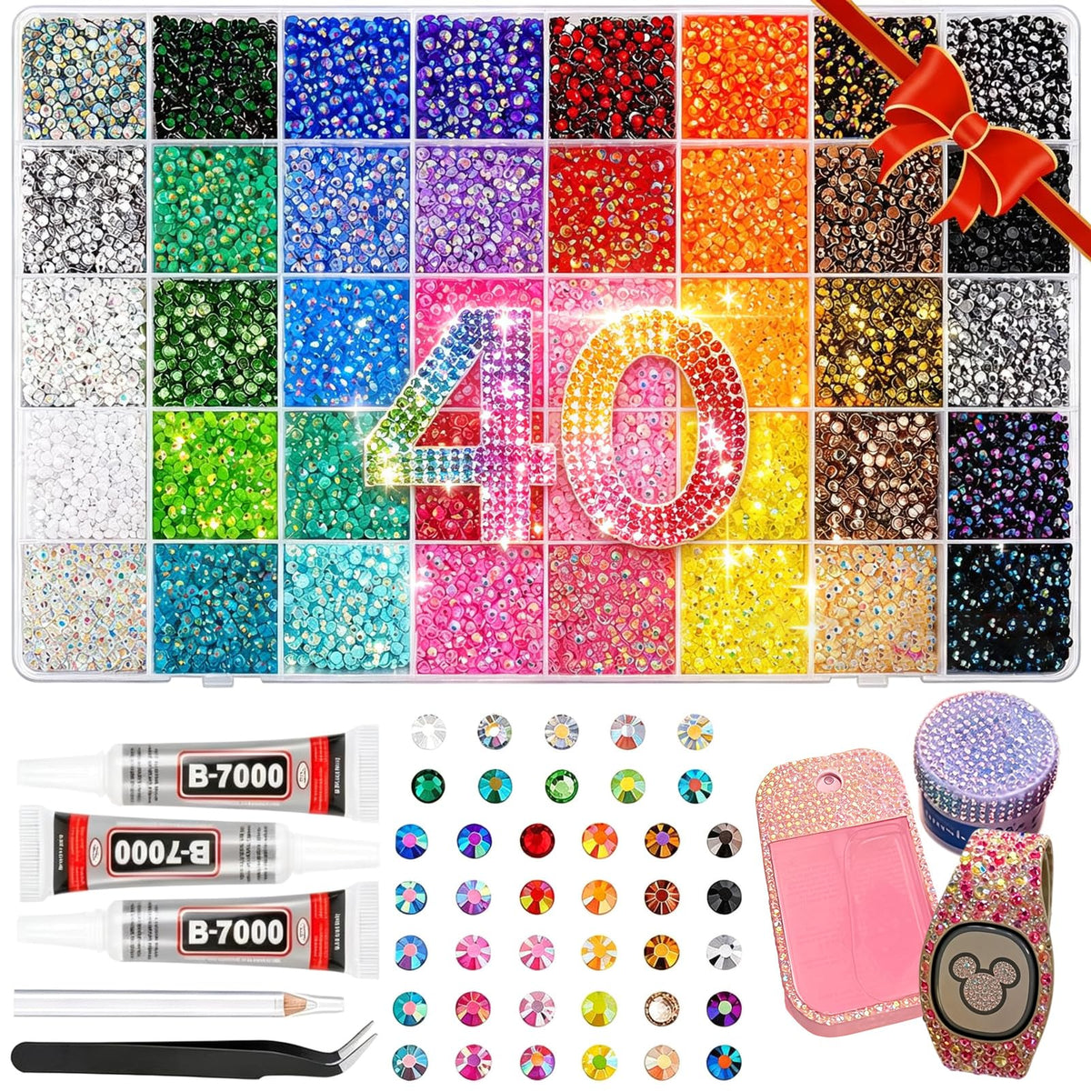 Kdpuei resin jelly rhinestones in vibrant colors for dazzling DIY crafts.