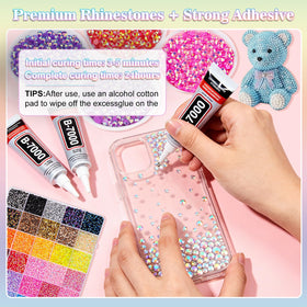 Kdpuei compact storage organizers keep rhinestones neatly sorted for quick projects.