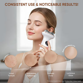 Kdune heated gua sha mode warms skin for better absorption.