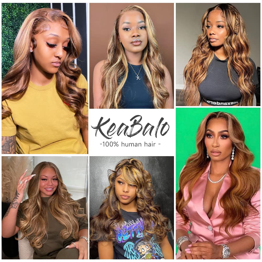 KeaBalo body-wave texture lace-front wig provides natural movement and fullness