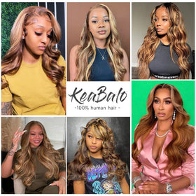 KeaBalo body-wave texture lace-front wig provides natural movement and fullness