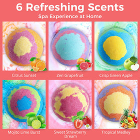 Kean Beauty colorful water from six fruit-scented fizzies.