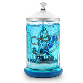 Keedolla 33 oz glass jar with removable basket for easy tool soaking