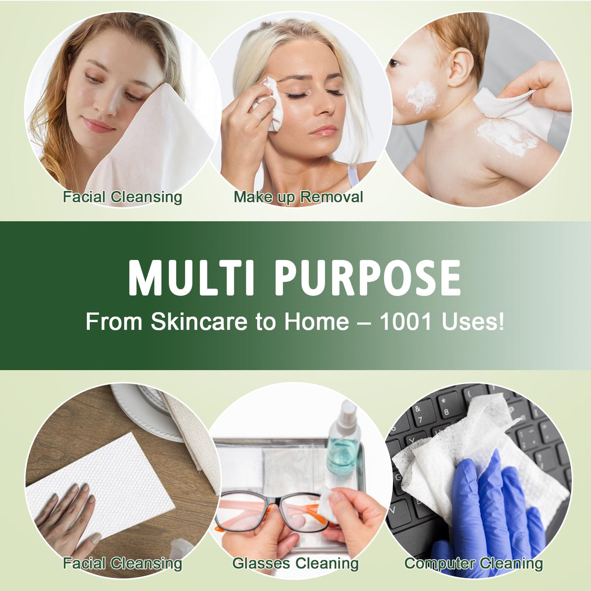 KeeiZoes biodegradable face towels, an eco-friendly option for daily cleansing.