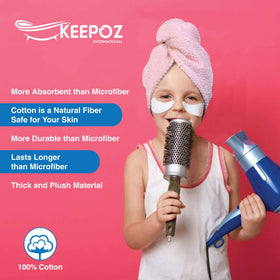 KEEPOZ towel dries quickly without dripping water on face