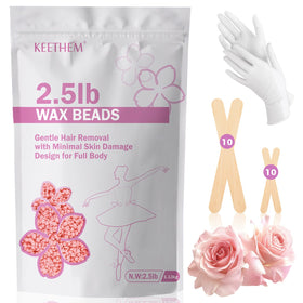 Keethem wax beads bulk pack for at-home waxing sessions