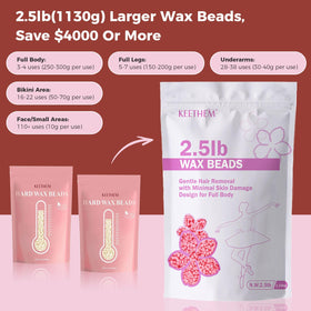 Keethem wax beads kit includes sticks and gloves for hygienic sessions