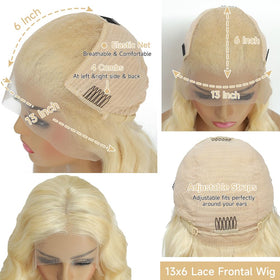 KEGOO 13x6 lace-front cap detail offering wider parting and breathability