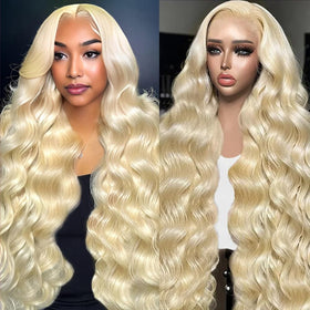 KEGOO 613 lace-front wig close-up shows natural texture and realistic hairline