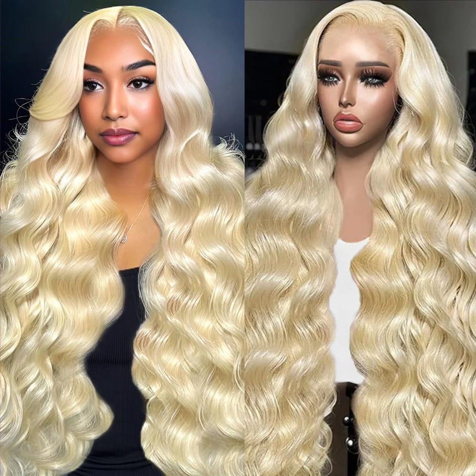 KEGOO 613 lace-front wig close-up shows natural texture and realistic hairline