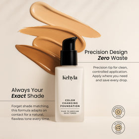 Kehlya Beauty color-changing foundation gift packaging, ready for gifting.