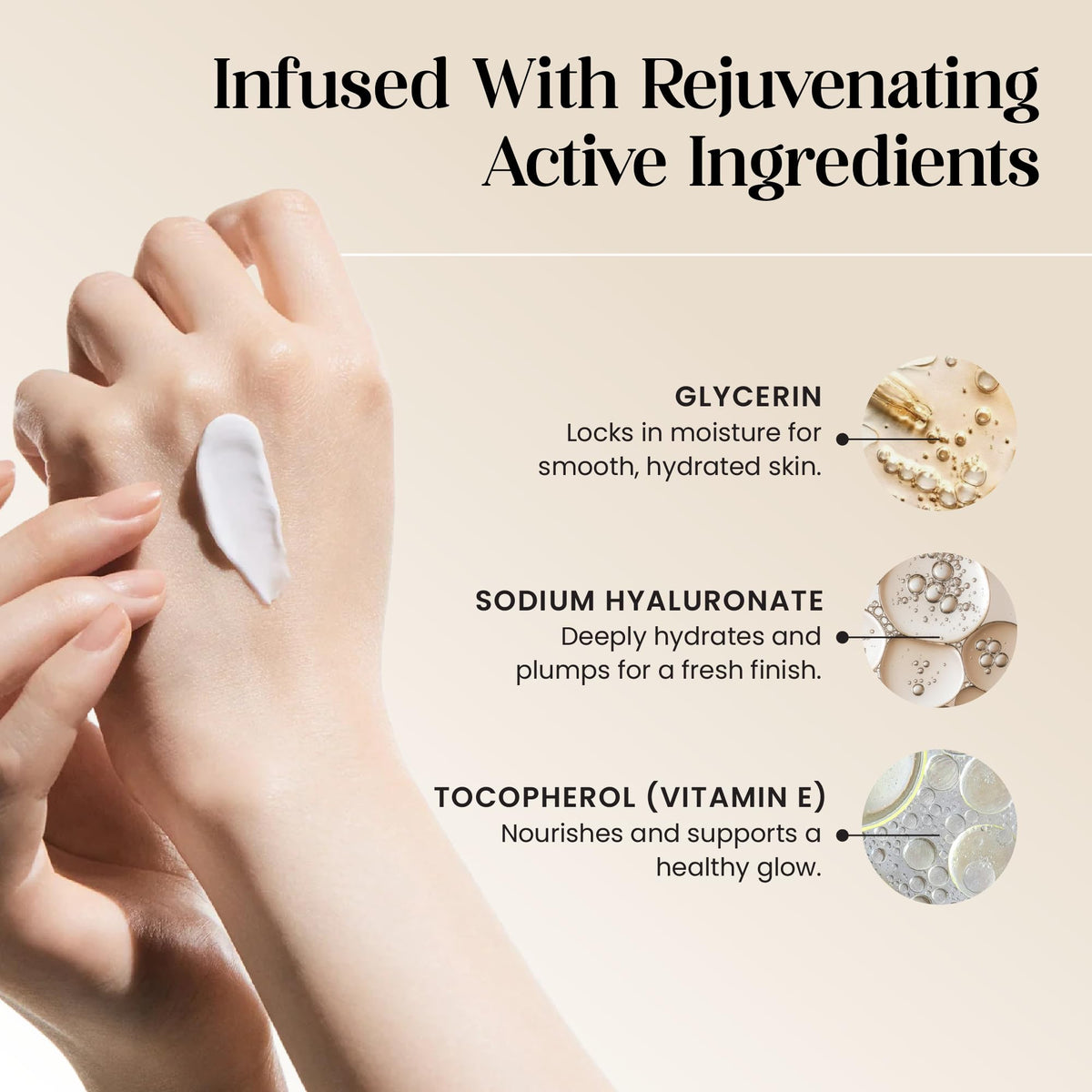 Kehlya Beauty color-changing foundation hydration detail for dry skin.