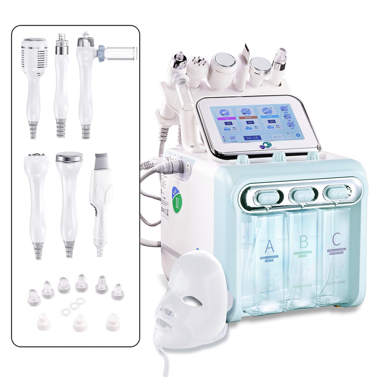 Keicnkj multifunctional face care modes panel enables guided routines.