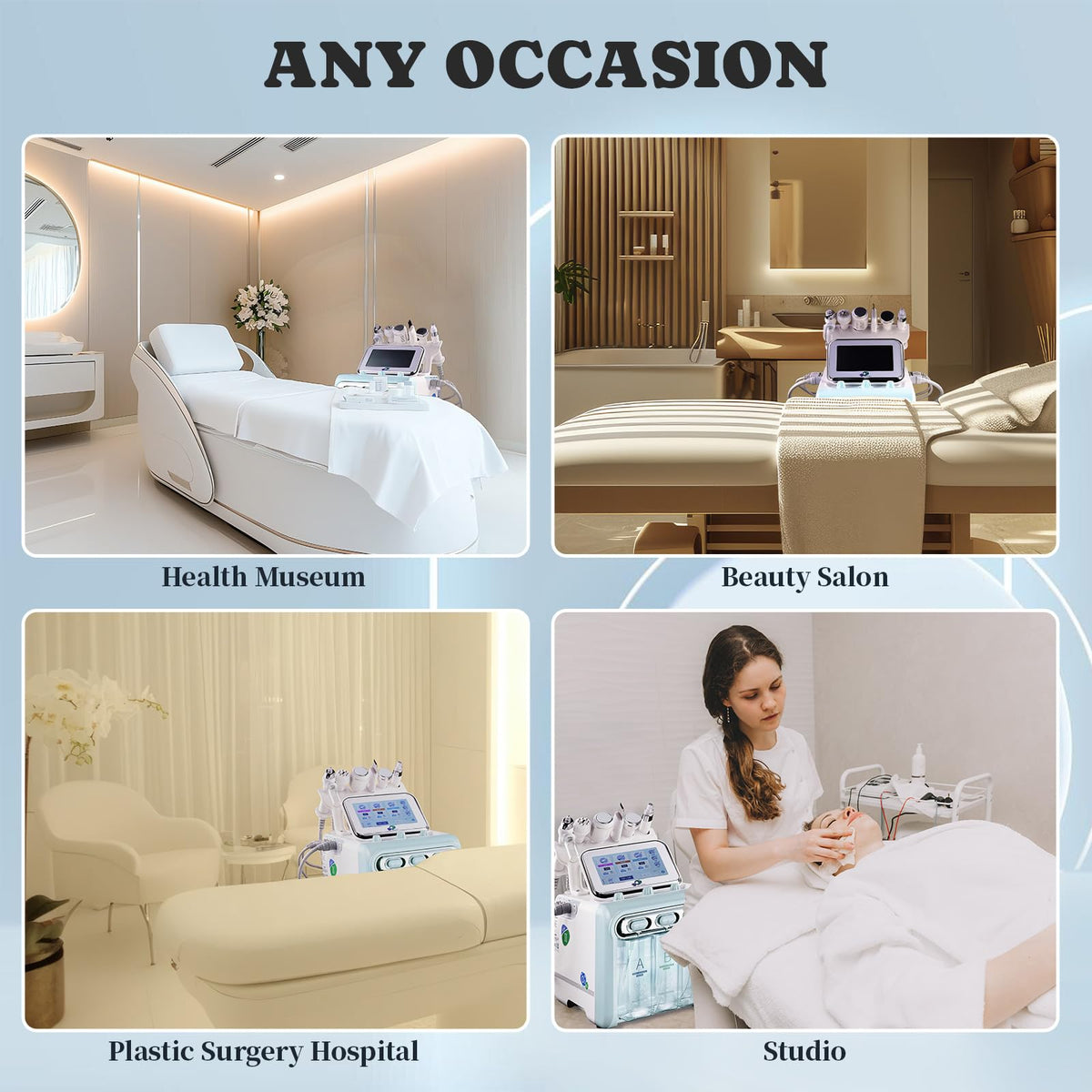 Keicnkj mask attachment area supports comfortable at-home treatments.