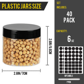 Keketin 6oz round jar with black lid for easy sealing of beauty products.