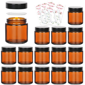 Keketin amber glass jar 4oz with UV protection keeps cosmetics fresher.