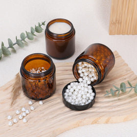 Keketin amber glass containers are BPA-free and travel-friendly for on-the-go products.