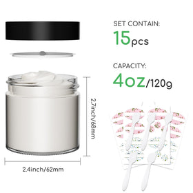 Keketin wide-mouth glass jar 4oz for easy filling and cleaning.