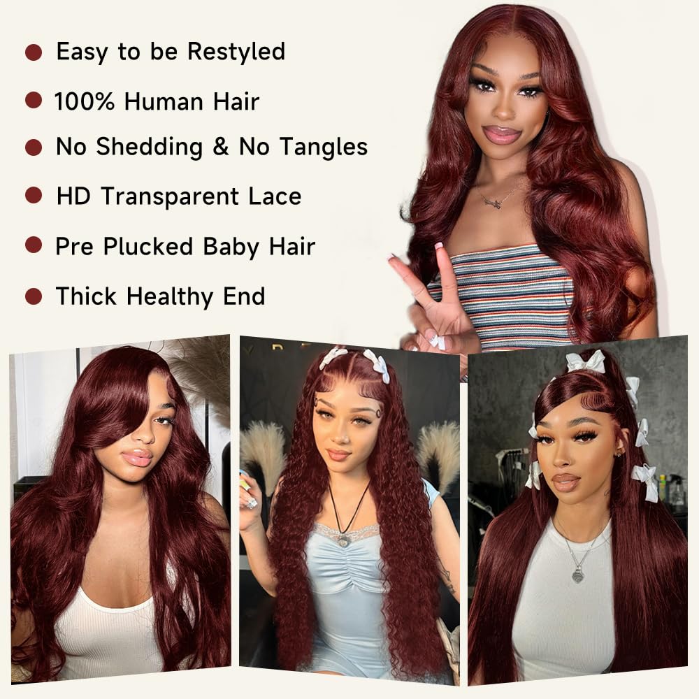 KEKEYY 28 inch reddish-brown wig density up to 200% for fullness