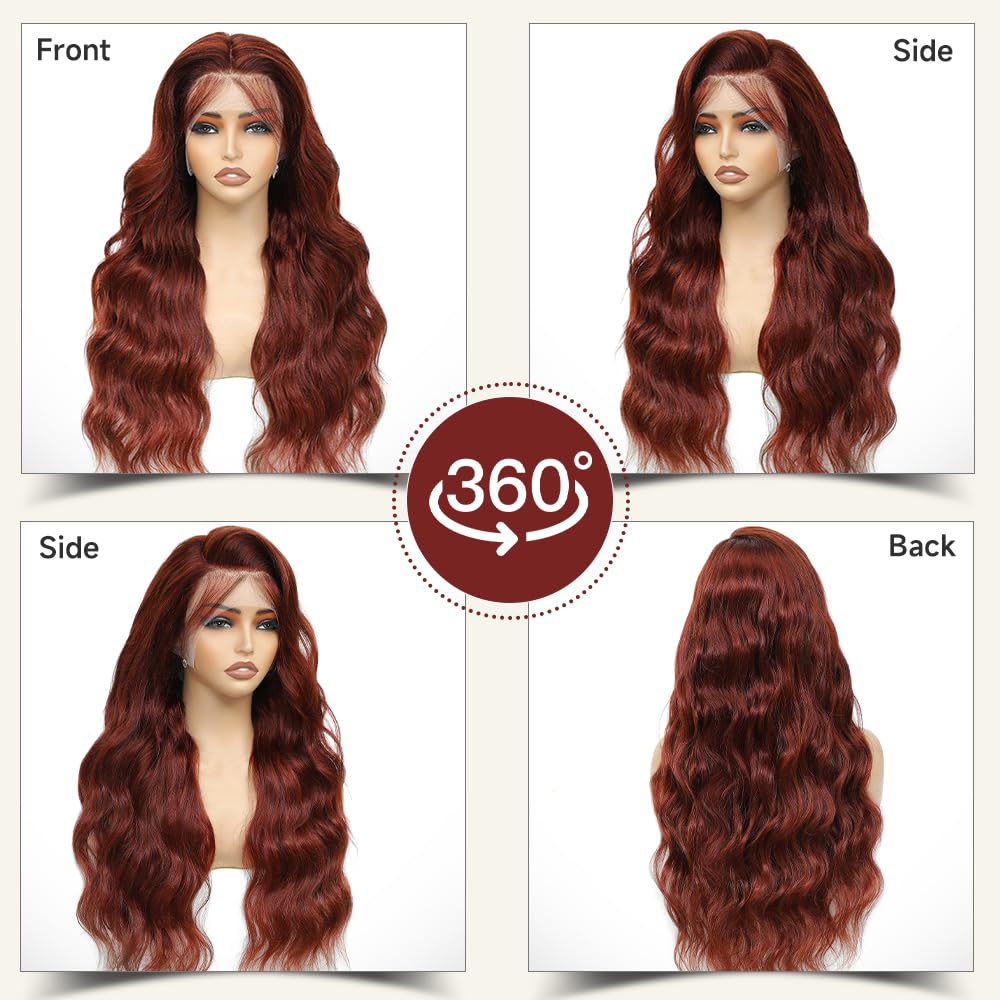 KEKEYY 28 inch lace front wig hd lace closeup for seamless blend