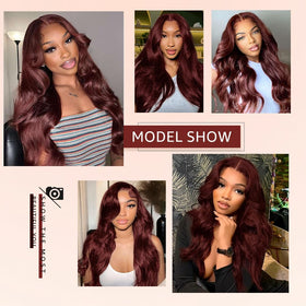 KEKEYY 28 inch wig pre-plucked hairline enables easy parting