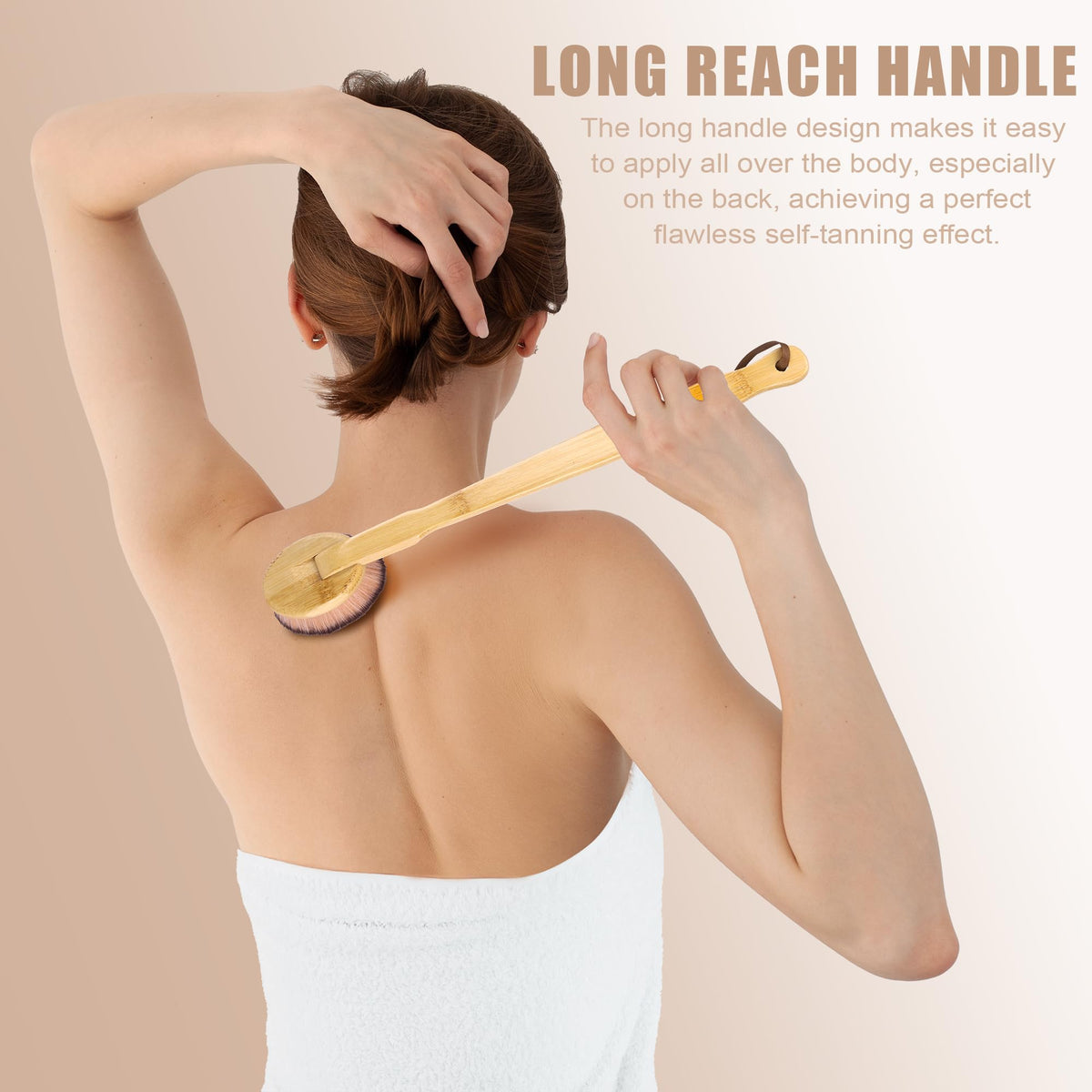Kelilo back-applicator long handle reaches hard-to-reach areas.