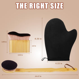 Kelilo durable bamboo handle kit for reusable tanning tools.