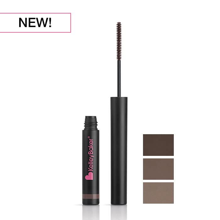 Kelley Baker Tinted Brow Gel Brown brush delivers clean, clump-free definition.