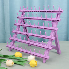 Kelukeya Braid Rack with 60 spools keeps braids organized for quick selection