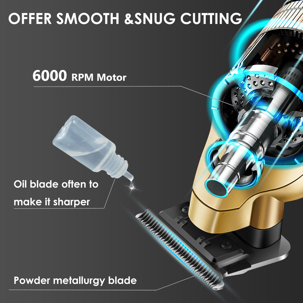 KEMEI 2293 trimming beard use-case shows smooth, defined lines.