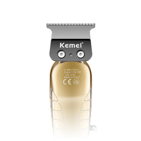 KEMEI 2293 zero-gap T-blade close-up enables precise edge trimming.