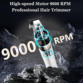 KEMEI 3023-702 9000 RPM motor delivers fast, quiet trims.