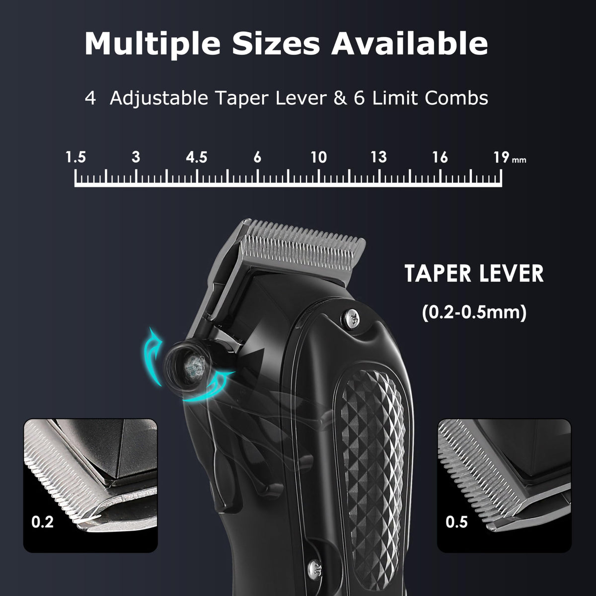 KEMEI clipper blade detail highlighting a sharp, durable edge.