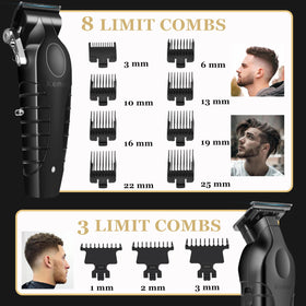 KEMEI assortment of guide combs for versatile lengths.