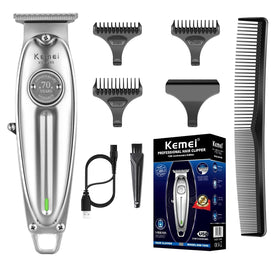 KEMEI professional beard trimmer 1949 front close-up for precise grooming lines.